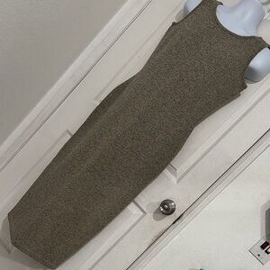 Vintage Brand New St. John Collection Sleeveless Tan Maxi Dress L